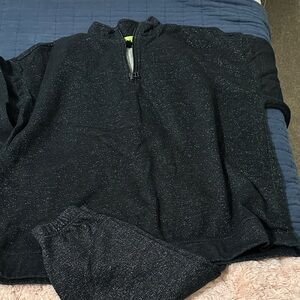 Idealology Women’s Black sparkle sweatshirt and pant set2x